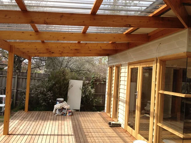 Timber Pergola with Translucent Sheeting
